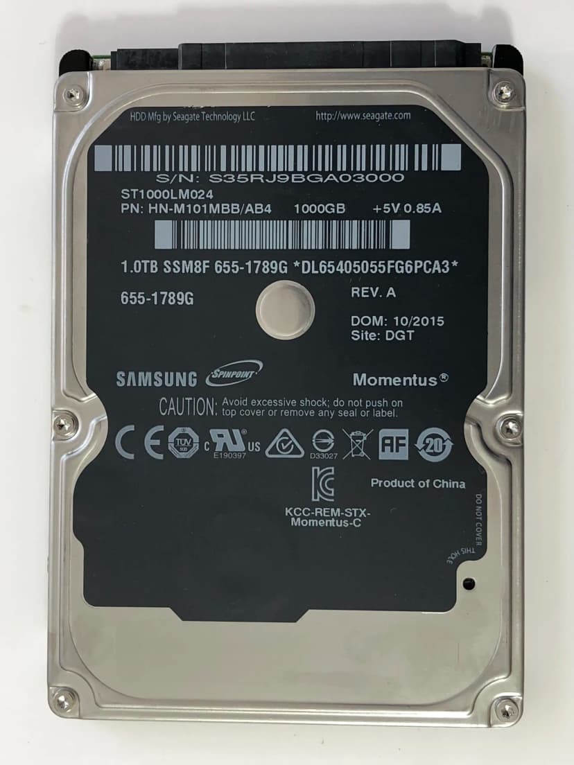 هارد لپ‌تاپی HGST اپل ۱ ترابایت مدل HTS541010A9E632 سازگار با PS4 و MacBook