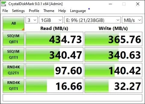speed test hard ssd max speed